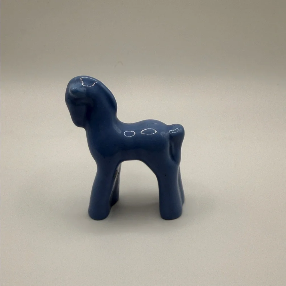 Shawnee Morton Pottery Blue Horse Figurine - Picture 3 of 11